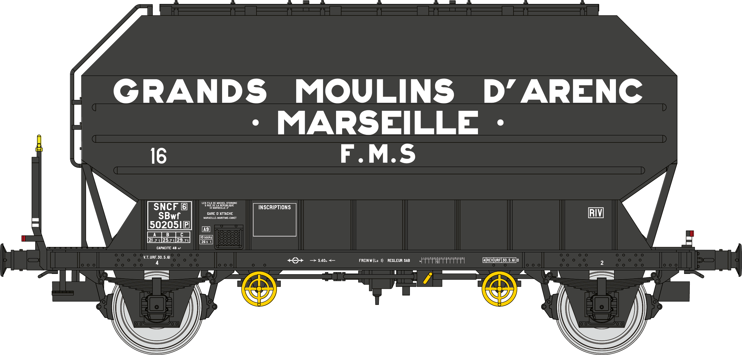 WB-894 - Céréalier FRANGECO GRANDS MOULINS D'ARENC MARSEILLE Ep.III
