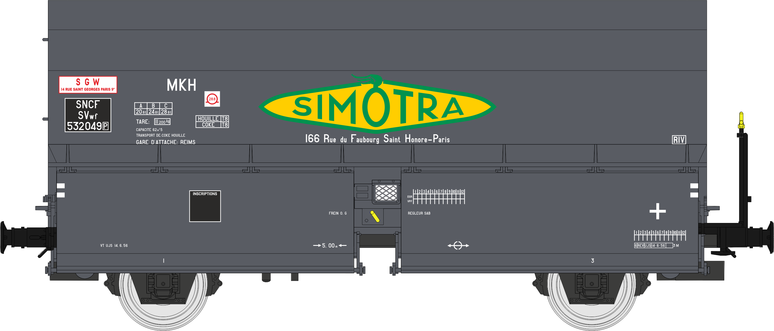 WB-972 - Wagon Coke STEMI 56 SIMOTRA Ep.III - Chargement de coke