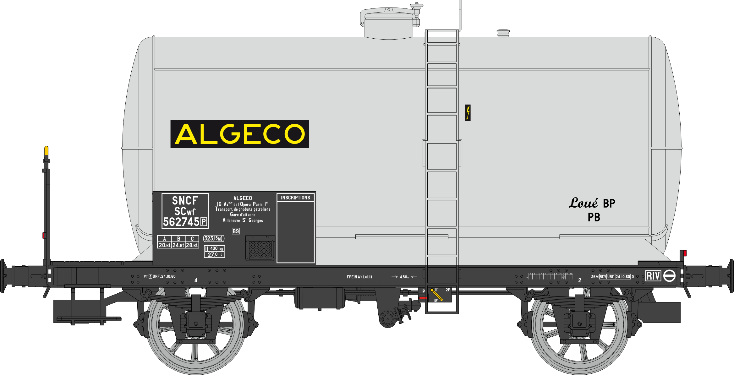 WB-983 - Set de 2 Citernes Fauvet-Girel ALGECO-BP Ep.III (wagon 2)