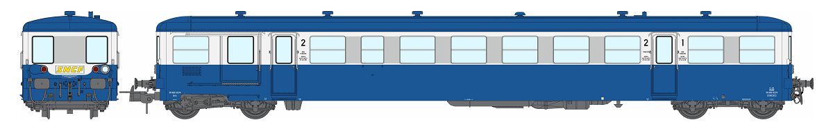 Ree Modeles VB447 – Remorque Autorail XR-8274 SNCF – Époque IV/V – Échelle HO (1/87)