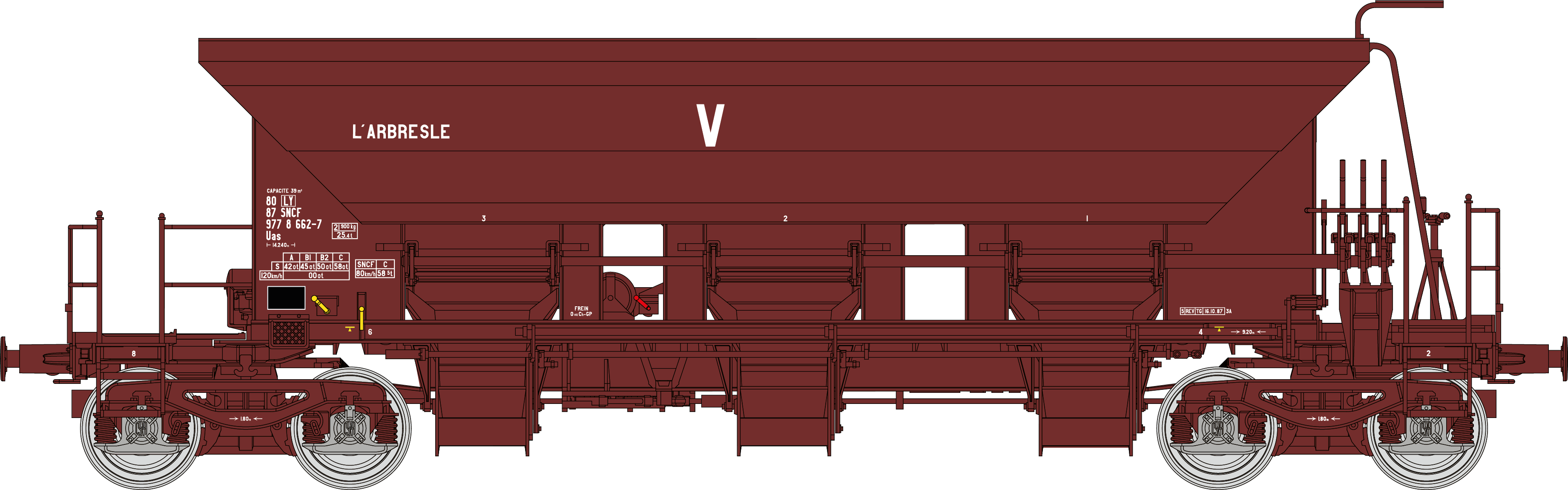 WB-900 - Set de 2 Céréaliers FRANGECO GRANDS MOULINS D'ARENC MARSEILLE Ep.III (wagon 1)