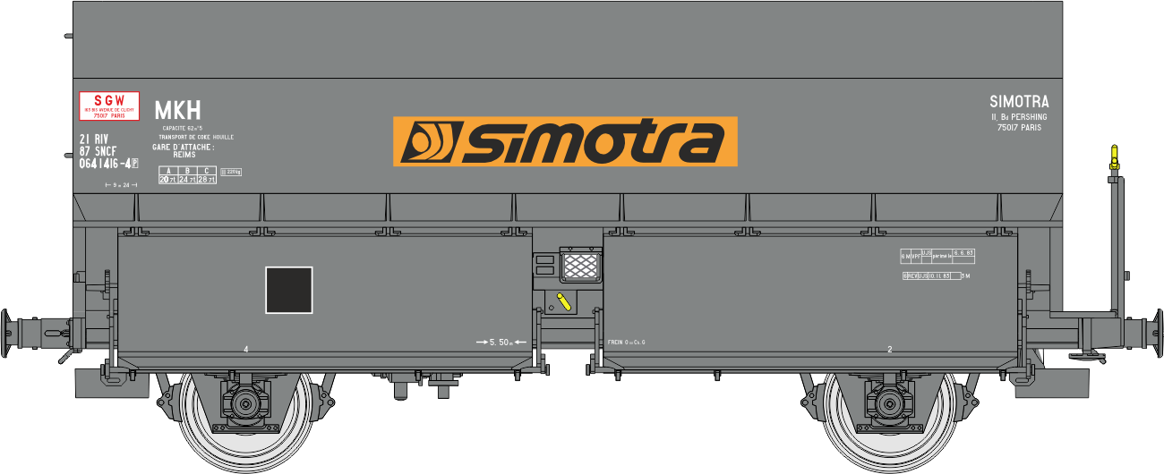 WB-969 - Wagon Coke MKH ex-MH45 “SIMOTRA” Ep.IV-V – Chargement de coke