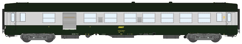 REE VB100 - voiture UIC-b5d verte époque IV